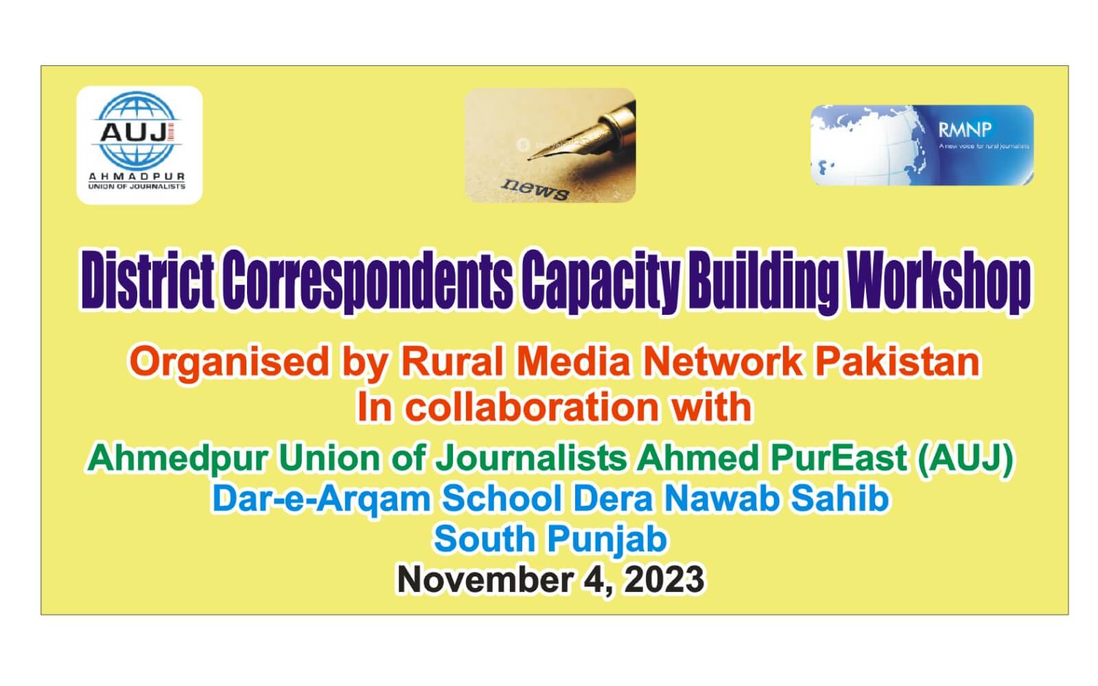 RMNP District Correspondents Capacity Building Workshop 1